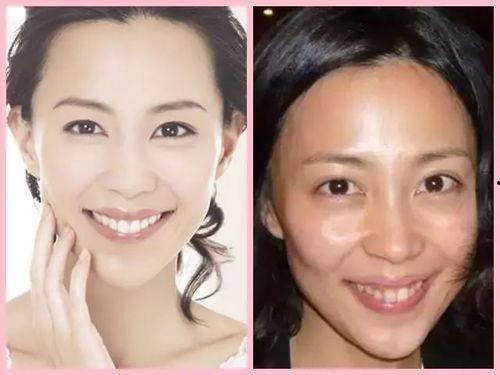明星卸妆对比,真实肌肤状态大揭秘
